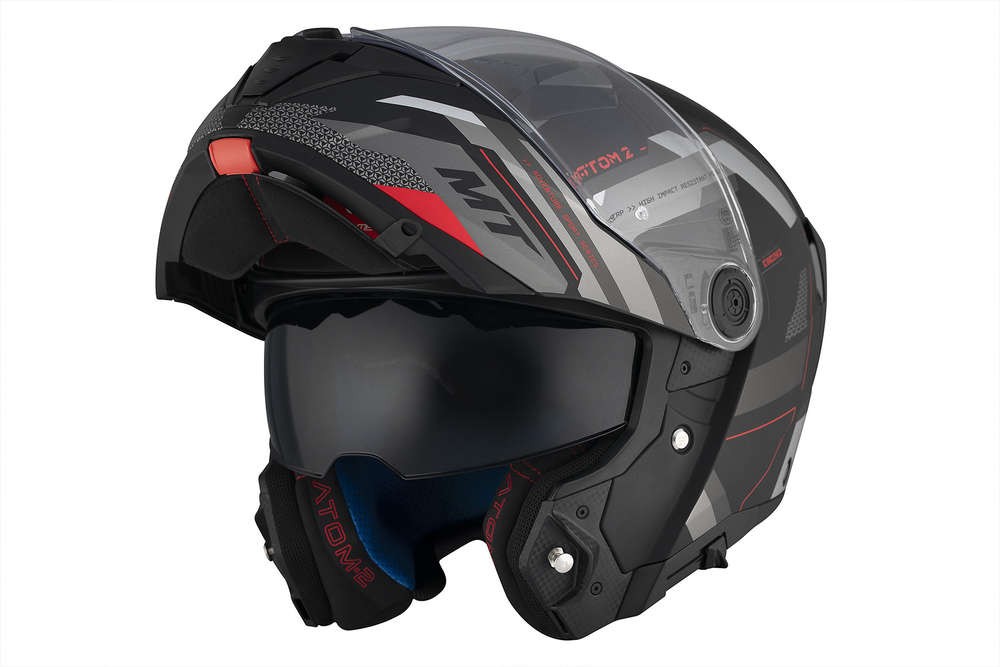 Casco Modular MT ATOM 2 SV BAST D5 NEGRO/GRIS MATE 3