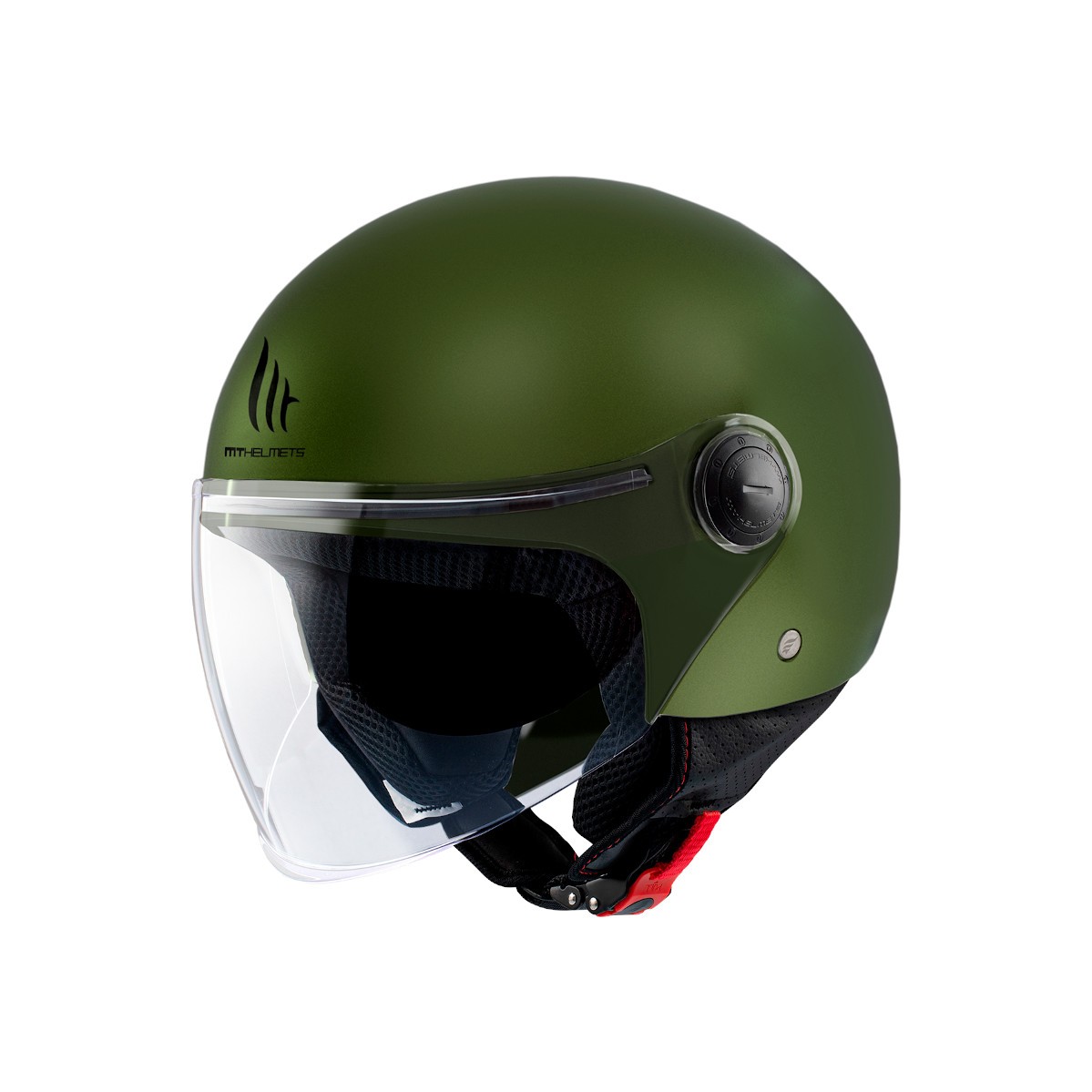 Casco Jet MT STREET S SOLID A6 Verde Mate