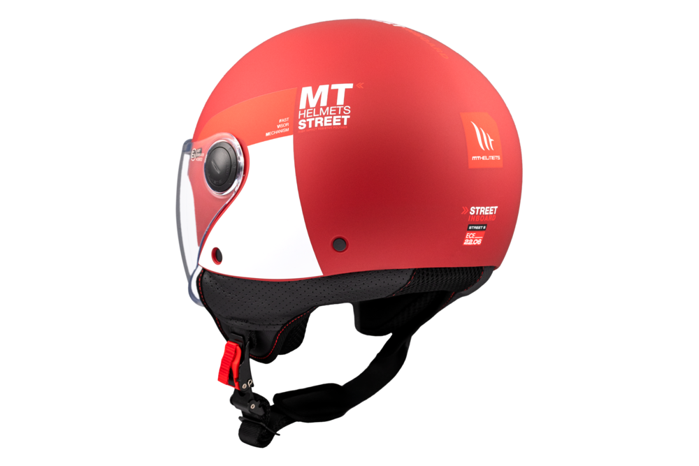 Casco Jet MT STREET S INBOARD C5 Rojo mate 3