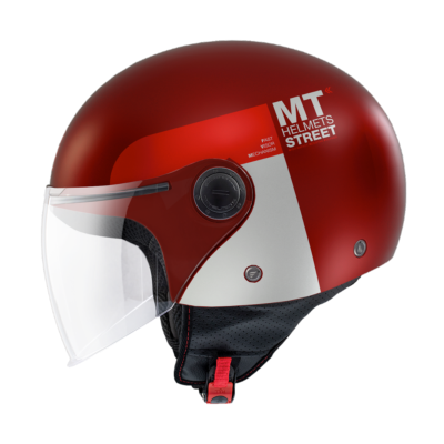 Casco Jet MT STREET S INBOARD C5 Rojo mate