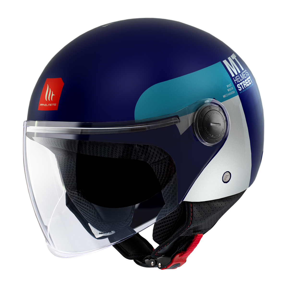 Casco Jet MT STREET S INBOARD C7 Azul mate 1