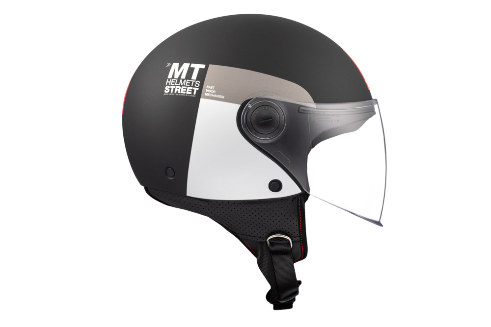 Casco Jet MT STREET S INBOARD D2 Negro/Gris mate 2