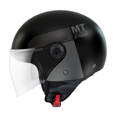 Casco Jet MT STREET S INBOARD D2 Negro/Gris mate