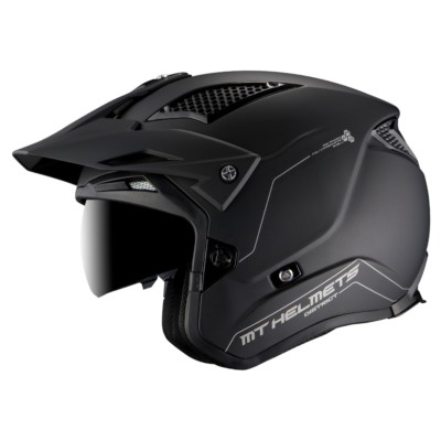 Casco Trial MT DISTRICT SV S Solid A1 Negro Mate