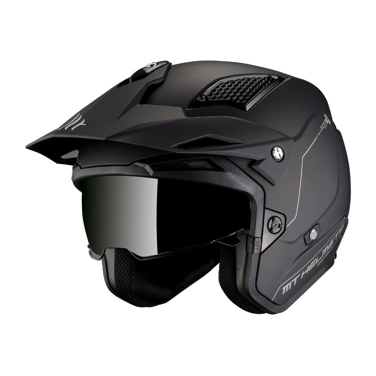 Casco Trial MT DISTRICT SV S Solid A1 Negro Mate 1