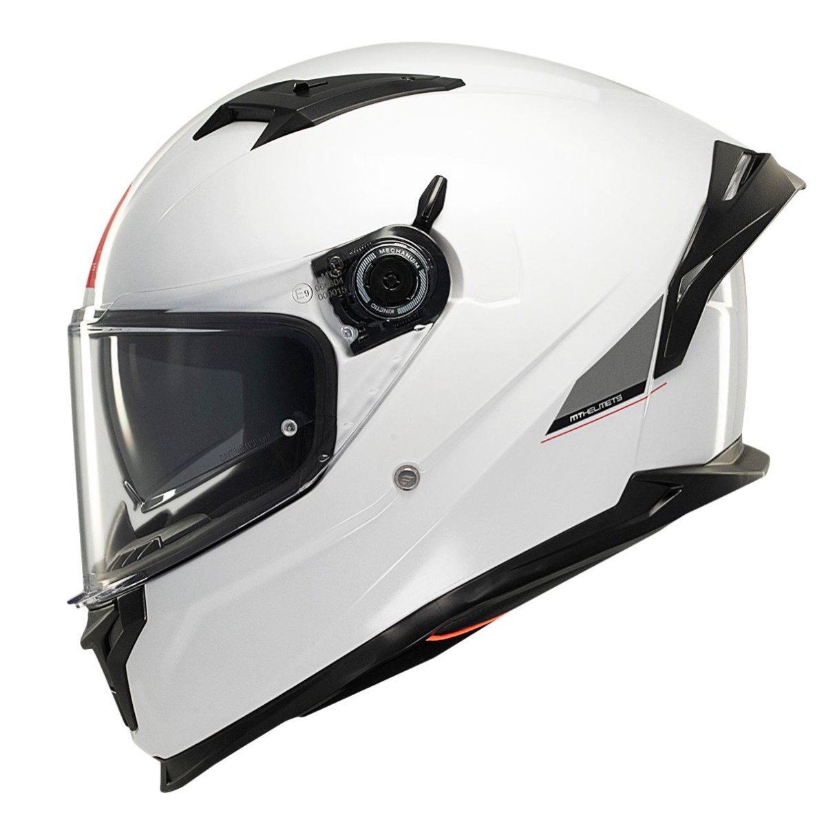 Casco Integral MT BRAKER SV SOLID A0 Blanco Perla Brillo