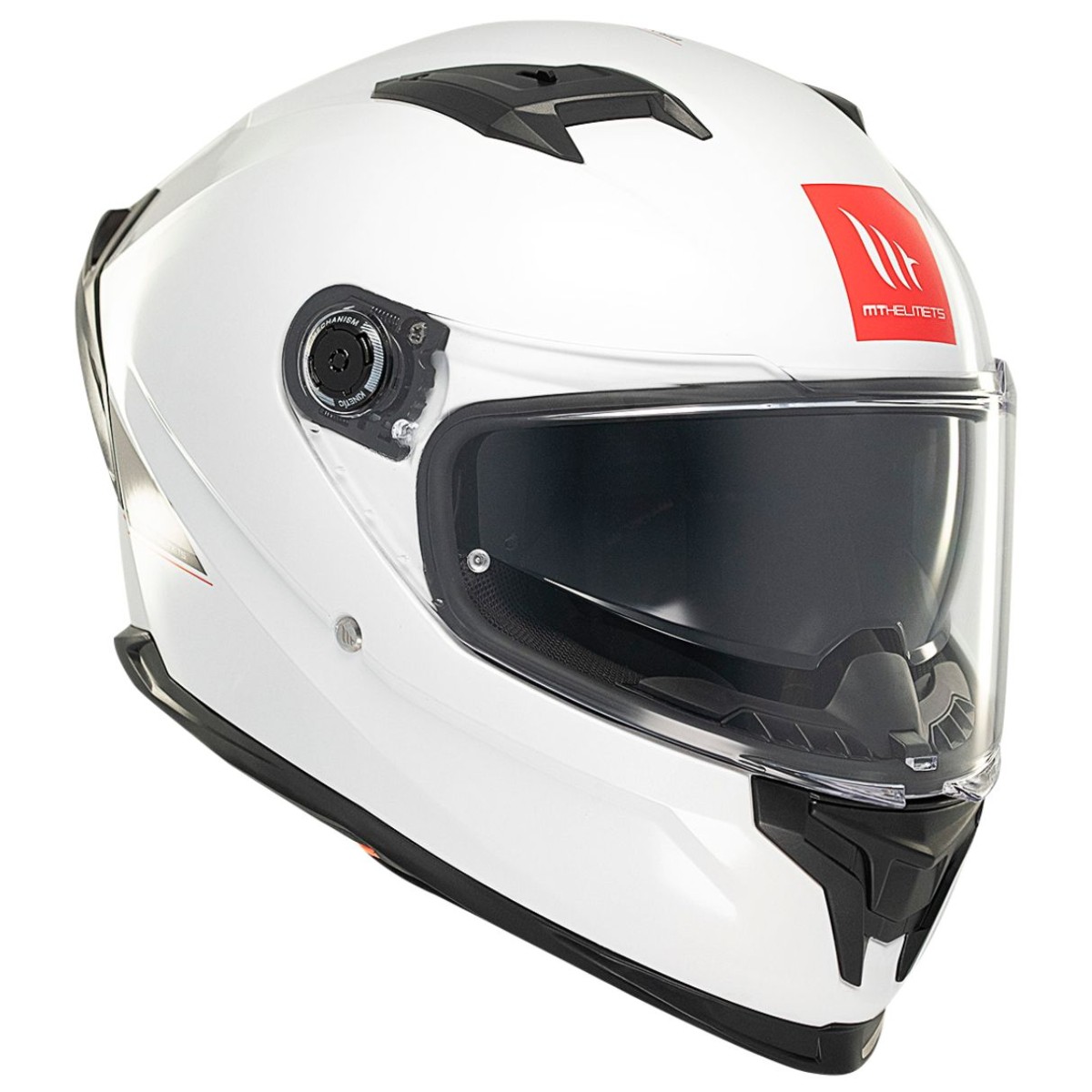 Casco Integral MT BRAKER SV SOLID A0 Blanco Perla Brillo