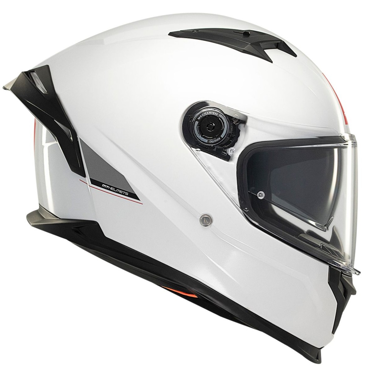 Casco Integral MT BRAKER SV SOLID A0 Blanco Perla Brillo