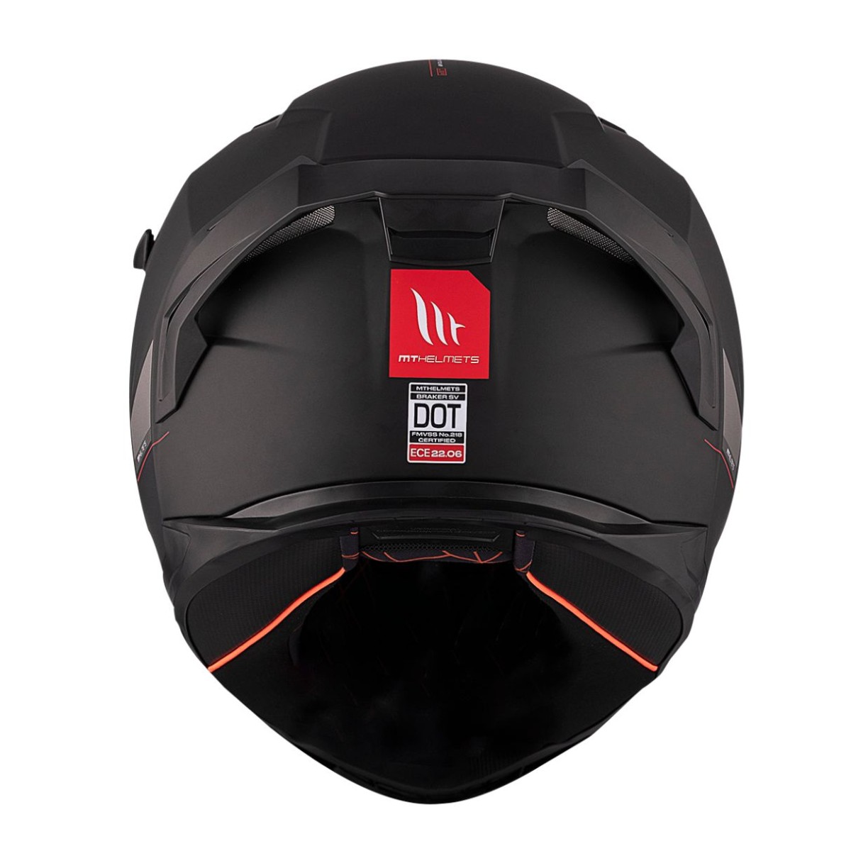 Casco Integral MT BRAKER SV SOLID A1 Negro Brillo