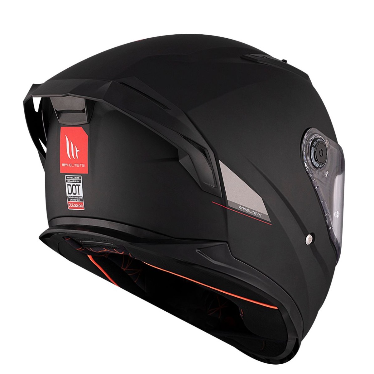 Casco Integral MT BRAKER SV SOLID A1 Negro Mate