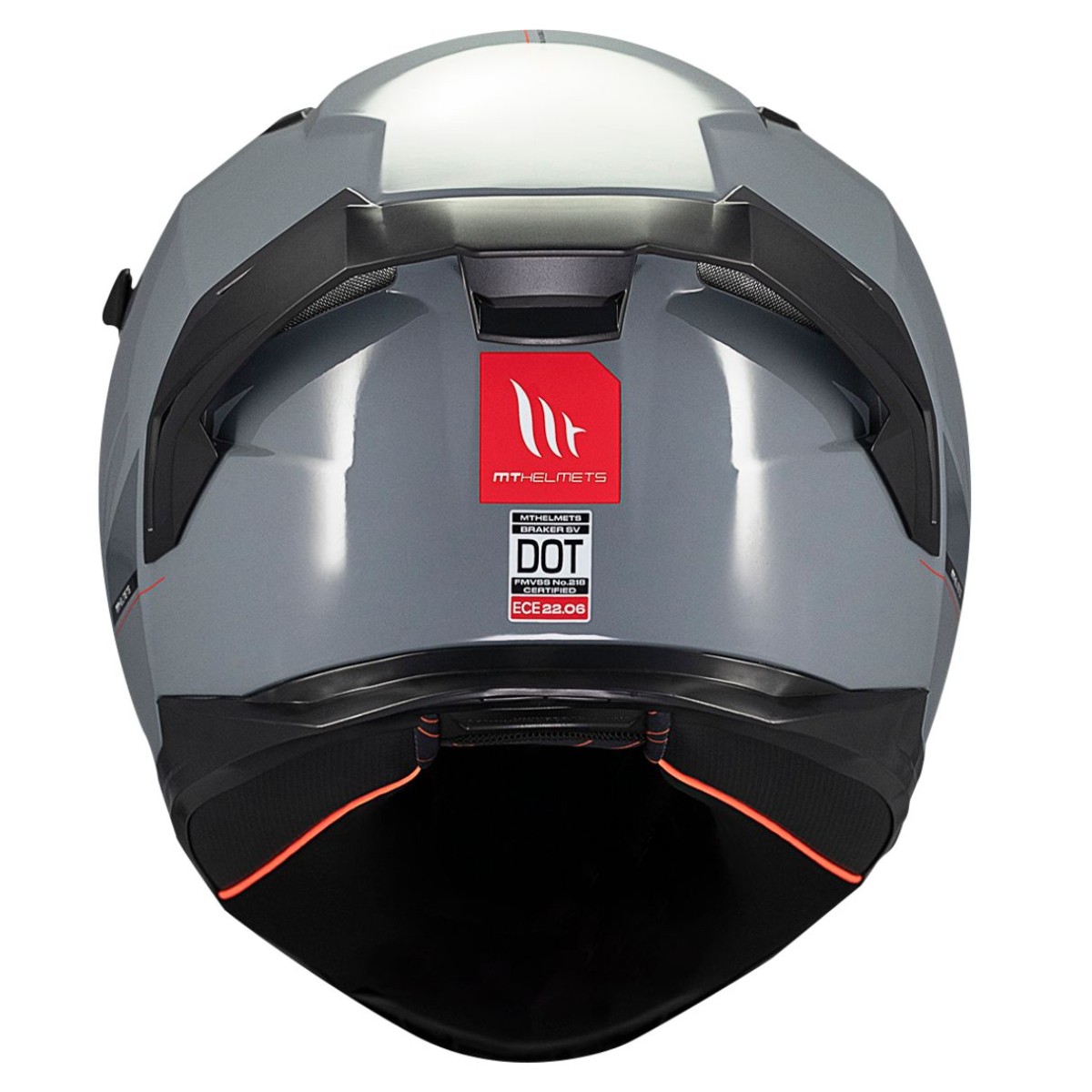 Casco Integral MT BRAKER SV SOLID A12 Gris Brillo