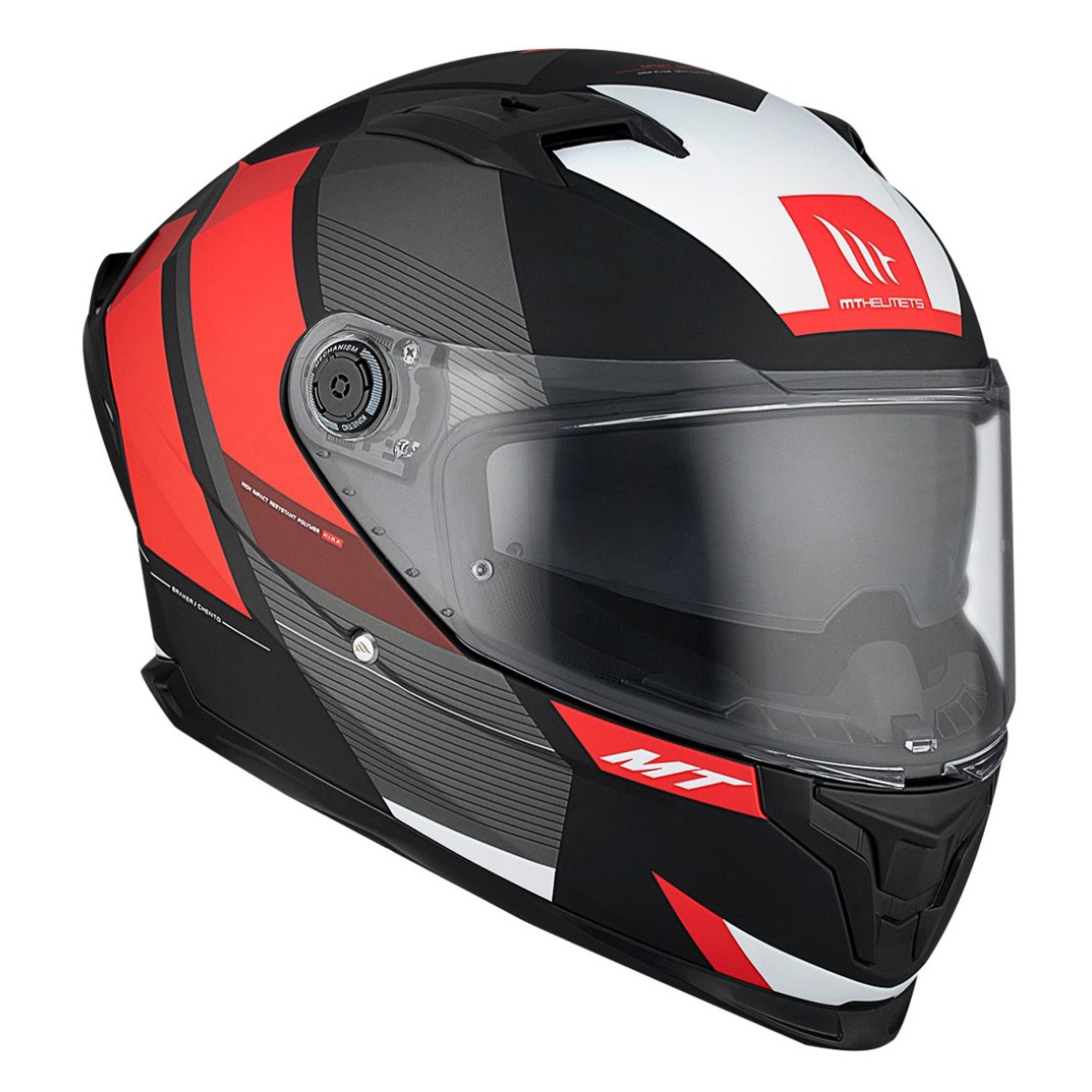 Casco Integral MT BRAKER SV CHENTO B5 Negro/Rojo Mate