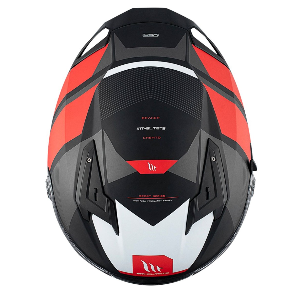 Casco Integral MT BRAKER SV CHENTO B5 Negro/Rojo Mate