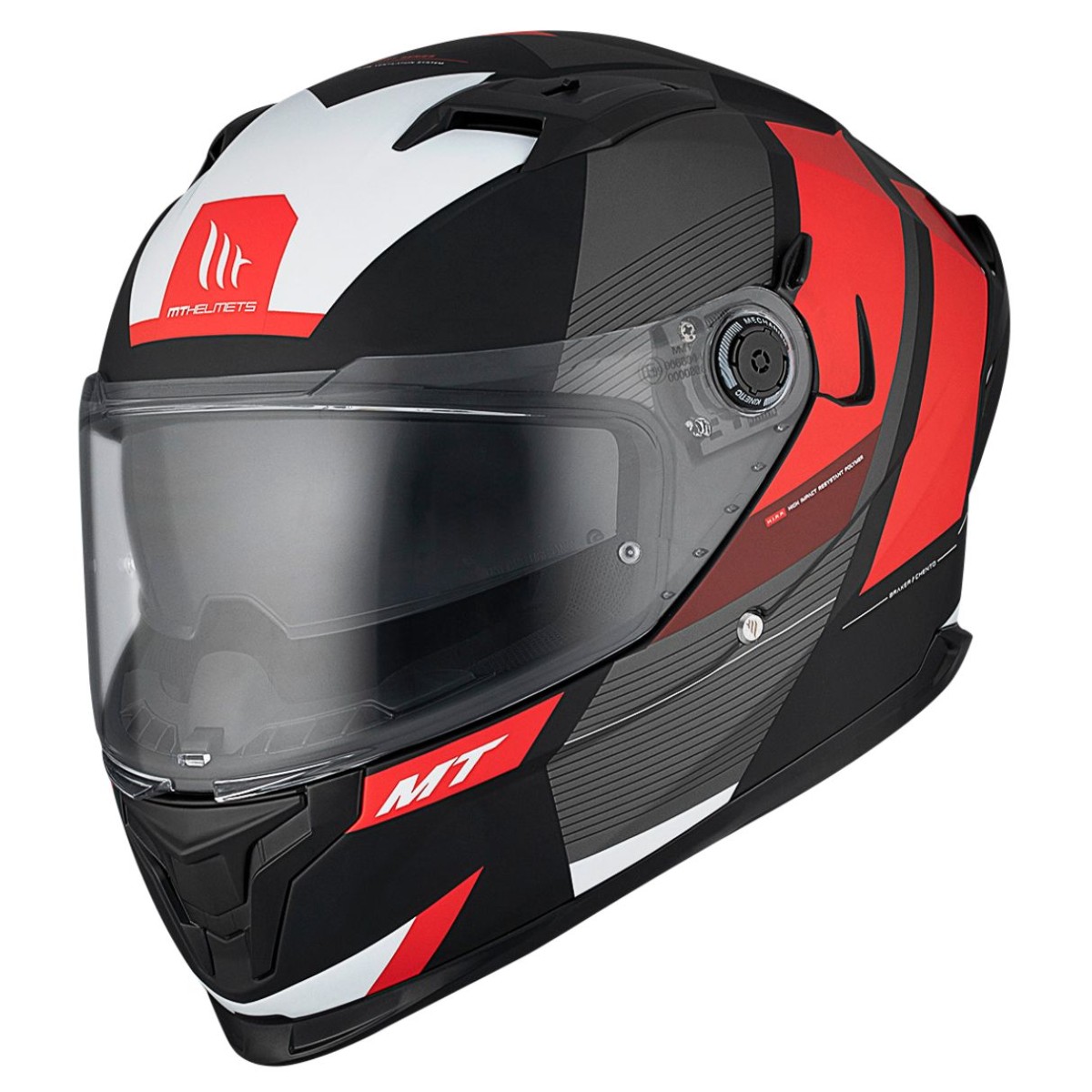 Casco Integral MT BRAKER SV CHENTO B5 Negro/Rojo Mate