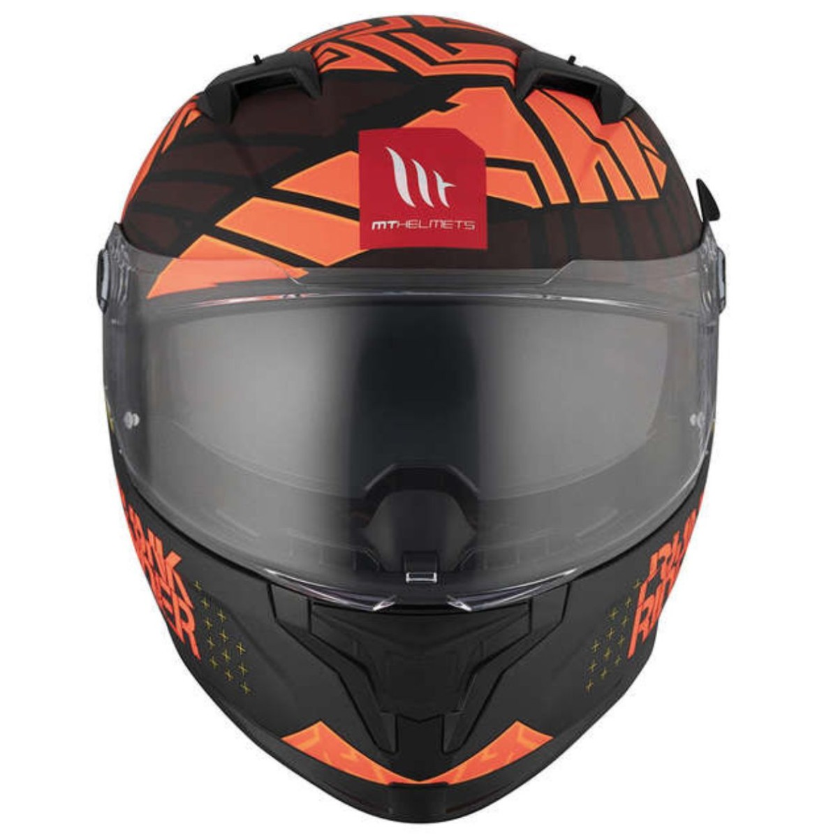 Casco Integral MT BRAKER SV PUNK RIDER B5 Negro/Naranja Mate 2