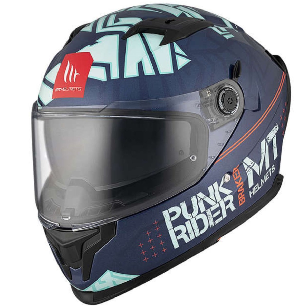 Casco Integral MT BRAKER SV PUNK RIDER C7 Azul Mate 8