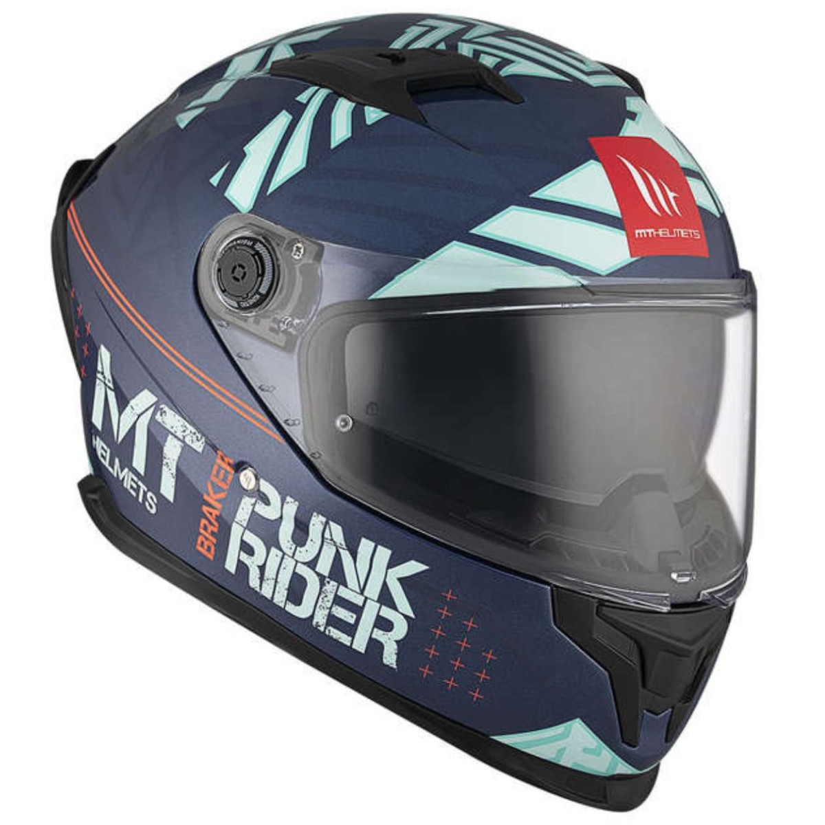 Casco Integral MT BRAKER SV PUNK RIDER C7 Azul Mate 7