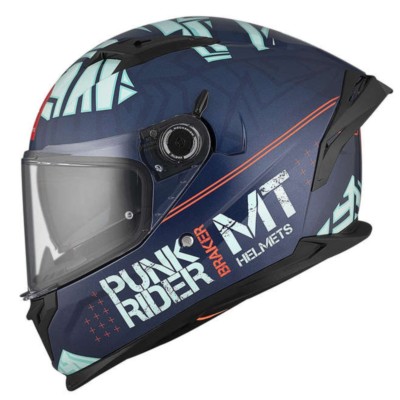 Casco Integral MT BRAKER SV PUNK RIDER C7 Azul Mate