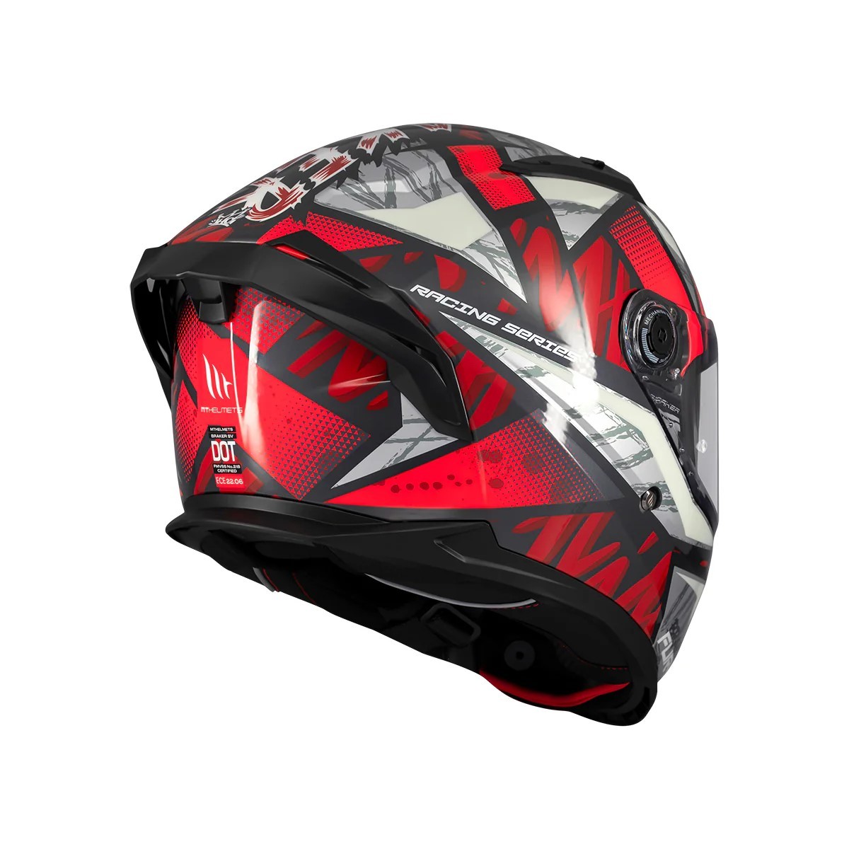 Casco Integral MT BRAKER SV FURY C5 Rojo Brillo 4