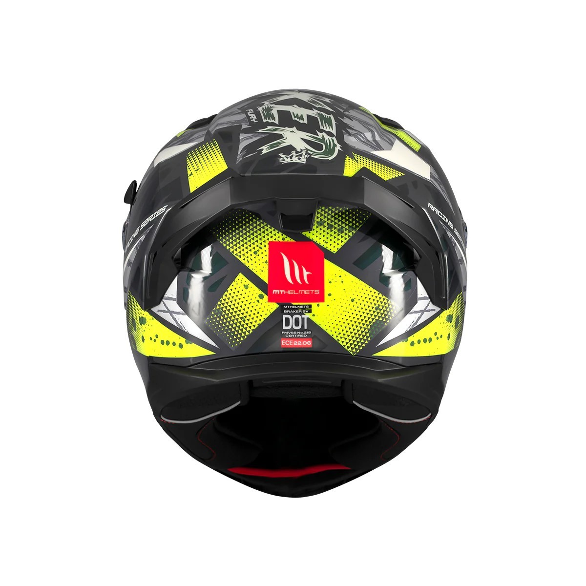Casco Integral MT BRAKER SV FURY C6 Amarillo Brillo 3