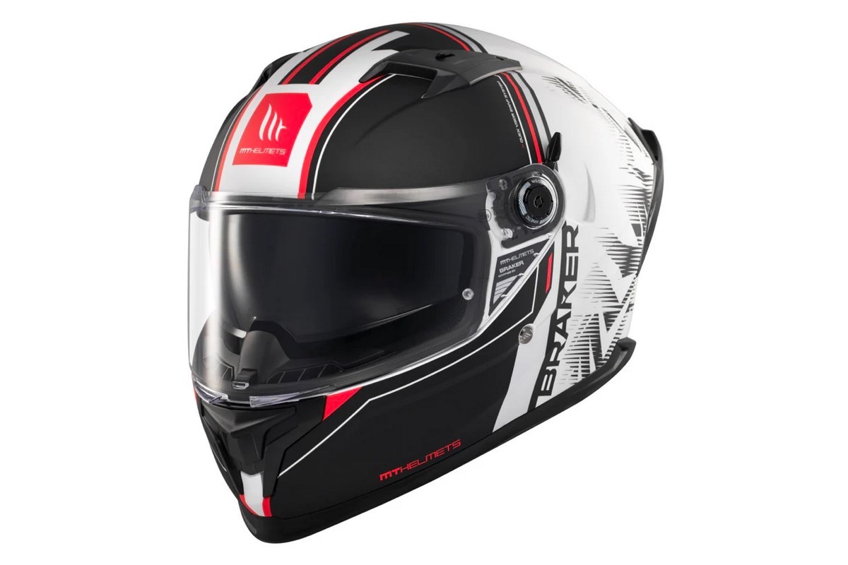 Casco Integral MT BRAKER SV CHARM A1 Blanco MATE 2