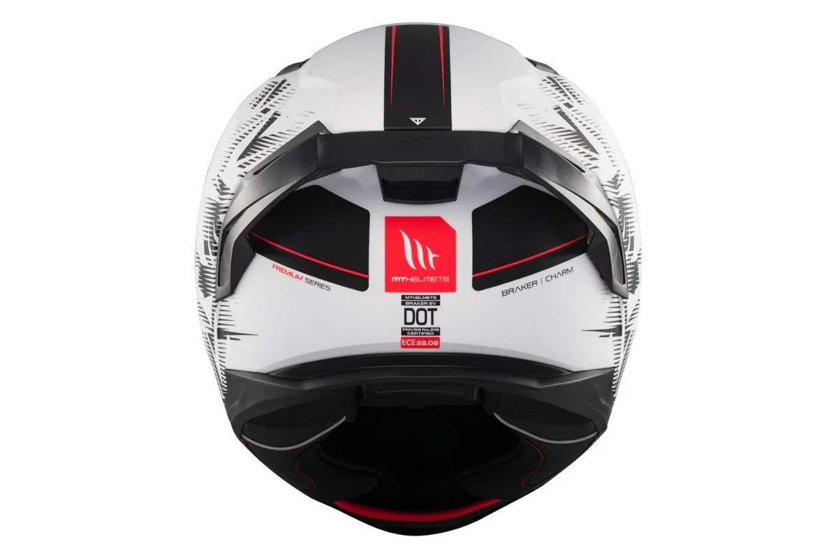 Casco Integral MT BRAKER SV CHARM A1 Blanco MATE 1