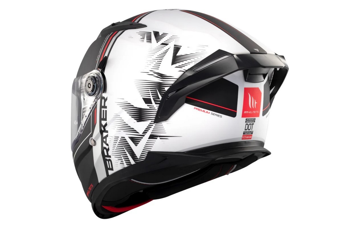 Casco Integral MT BRAKER SV CHARM A1 Blanco MATE 6