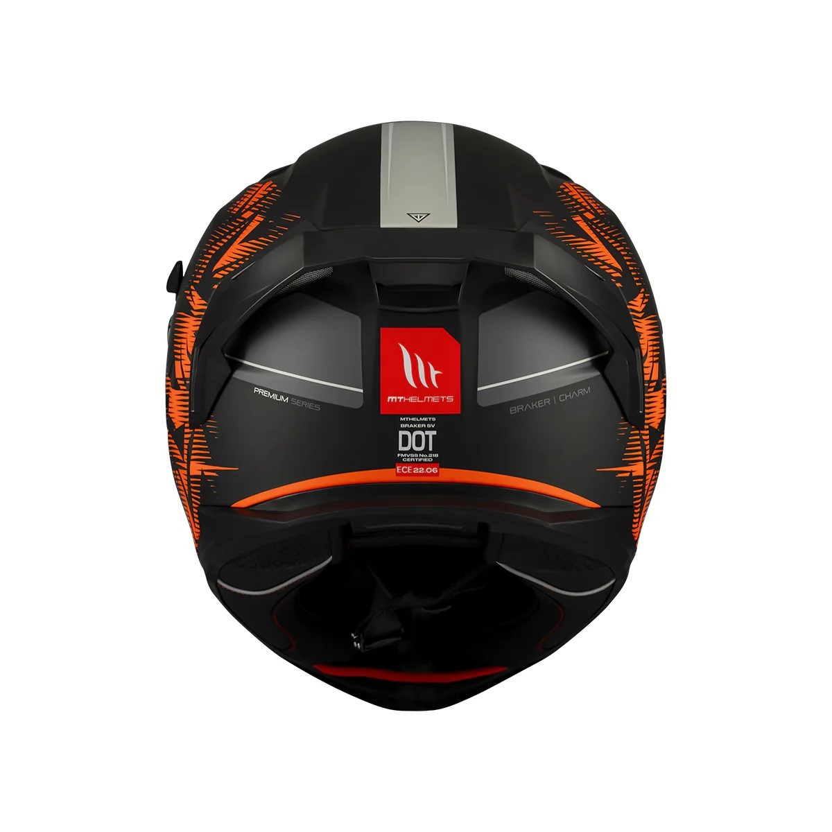 Casco Integral MT BRAKER SV CHARM B4 Naranja MATE 1