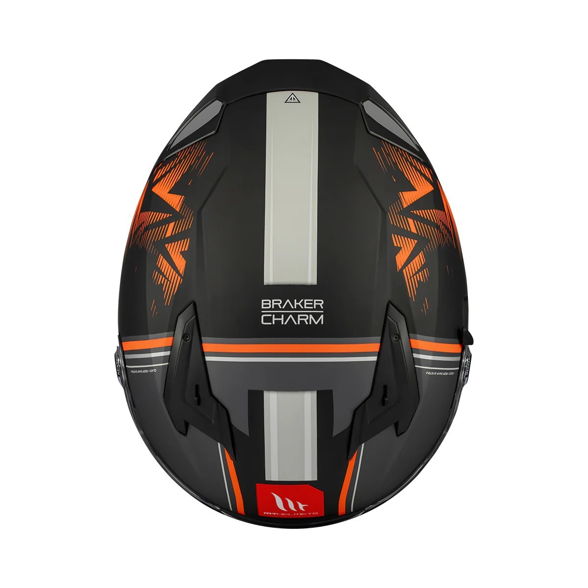 Casco Integral MT BRAKER SV CHARM B4 Naranja MATE 2