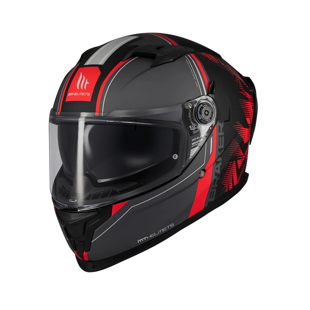 Casco Integral MT BRAKER SV CHARM B5 Rojo MATE 4