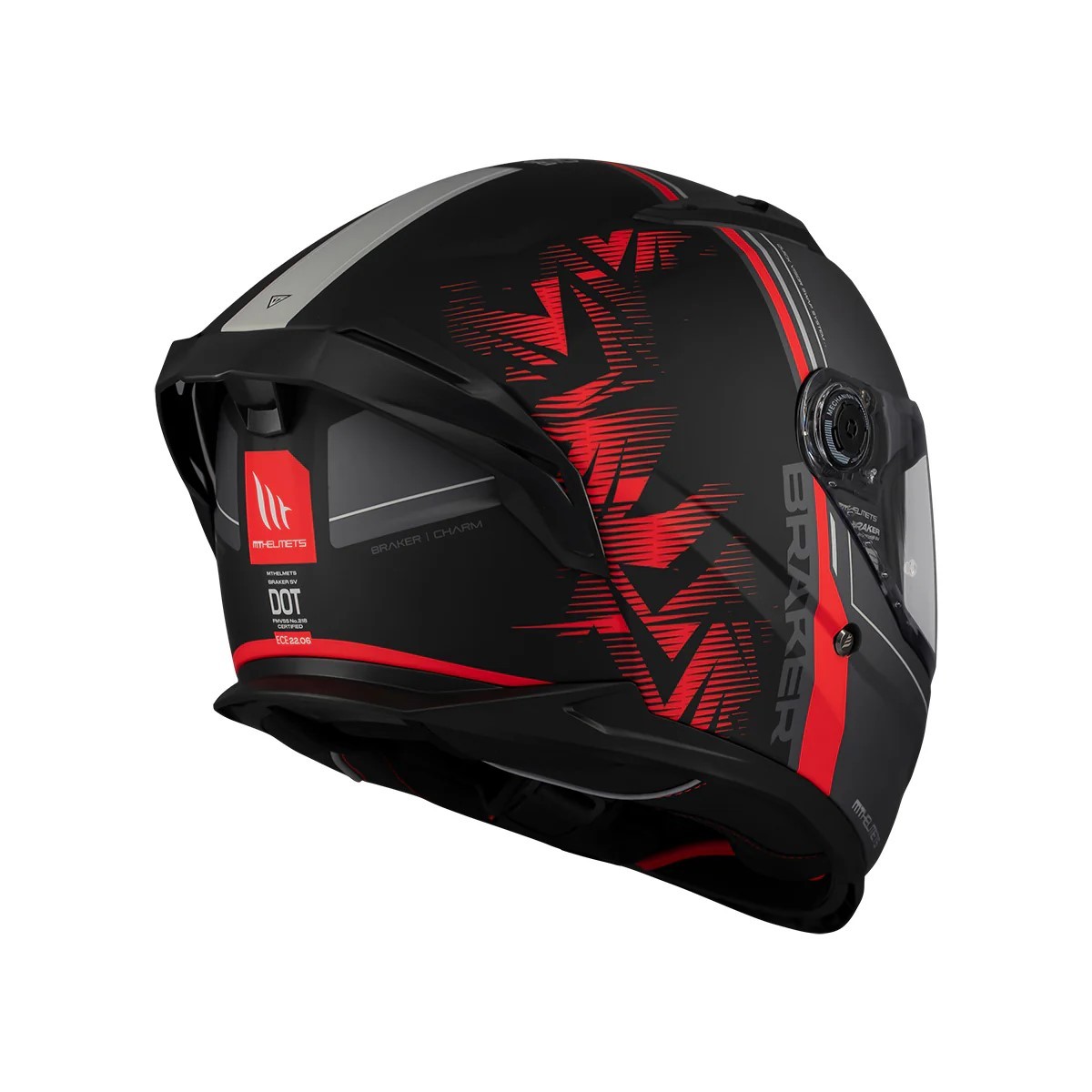 Casco Integral MT BRAKER SV CHARM B5 Rojo MATE 1