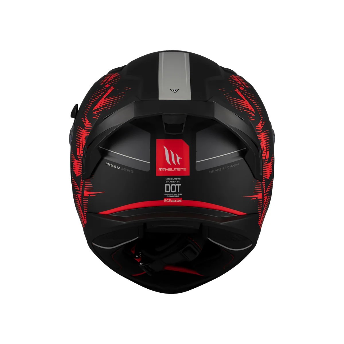 Casco Integral MT BRAKER SV CHARM B5 Rojo MATE 5