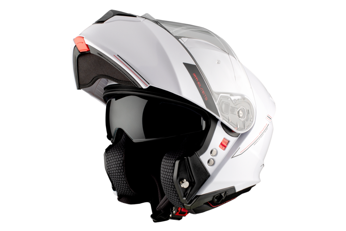 Casco Modular MT GENESIS SV SOLID A0 Blanco Brillo