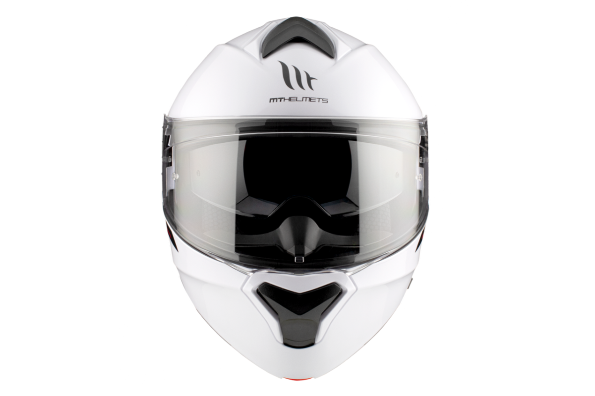 Casco Modular MT GENESIS SV SOLID A0 Blanco Brillo