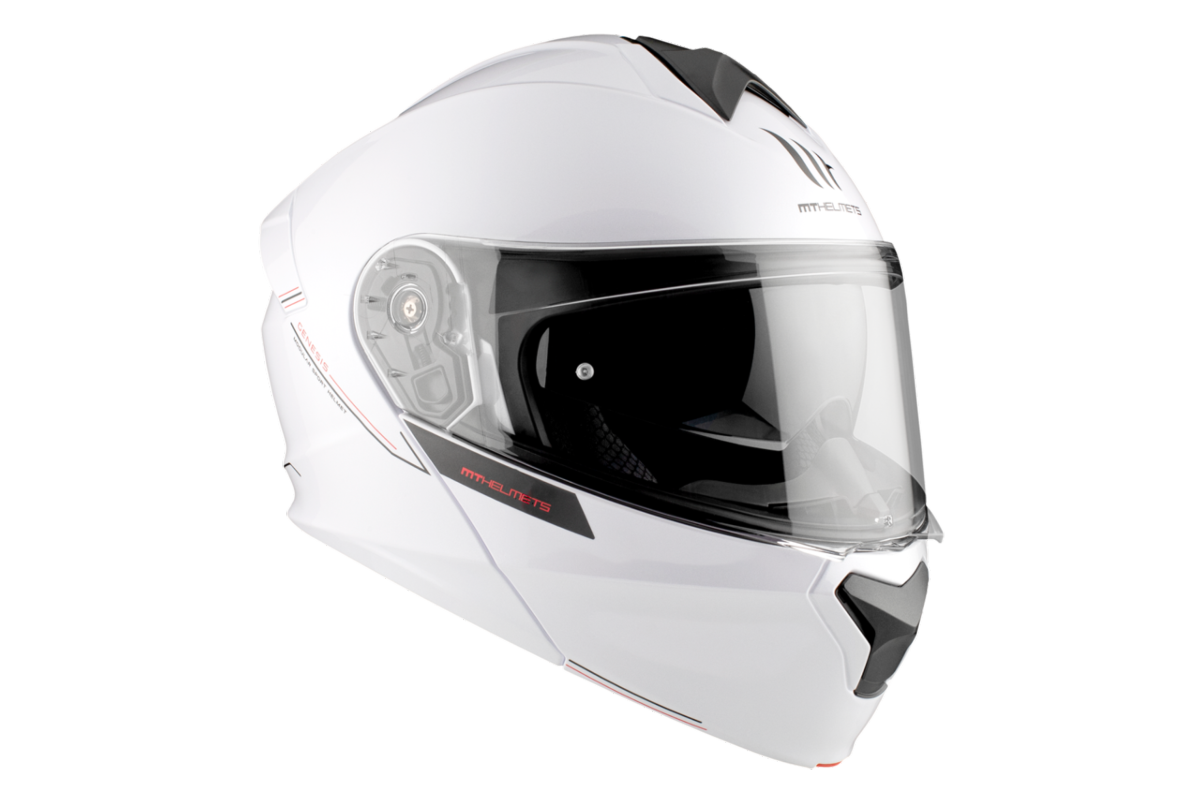 Casco Modular MT GENESIS SV SOLID A0 Blanco Brillo