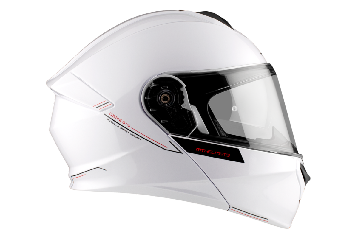 Casco Modular MT GENESIS SV SOLID A0 Blanco Brillo