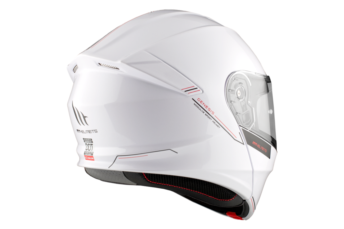 Casco Modular MT GENESIS SV SOLID A0 Blanco Brillo