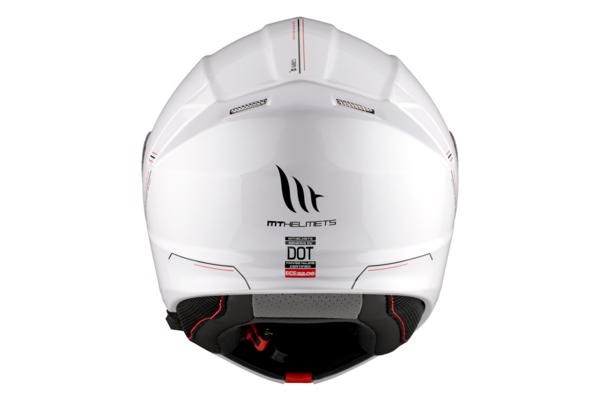 Casco Modular MT GENESIS SV SOLID A0 Blanco Brillo