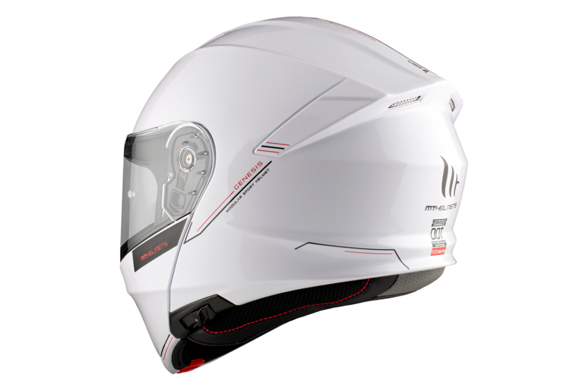 Casco Modular MT GENESIS SV SOLID A0 Blanco Brillo