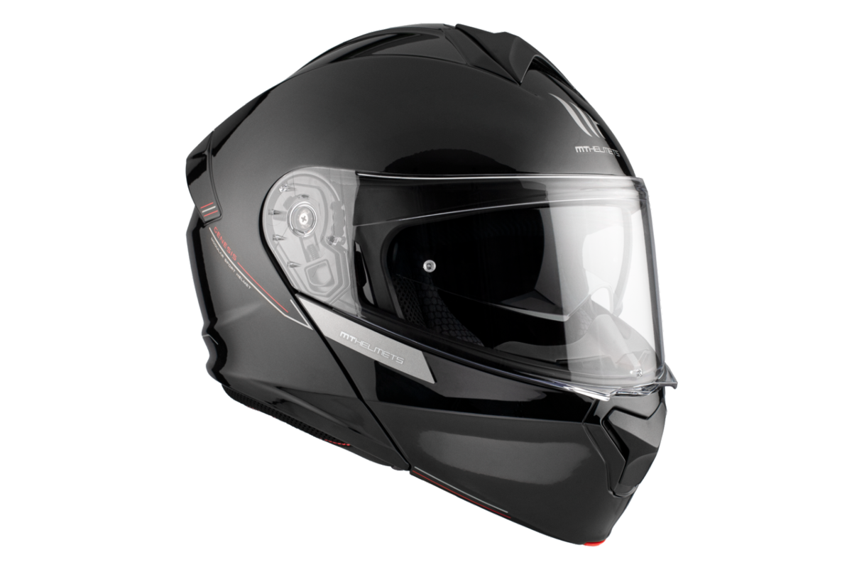 Casco MT GENESIS SV SOLID A1 Modular Negro Brillo 4