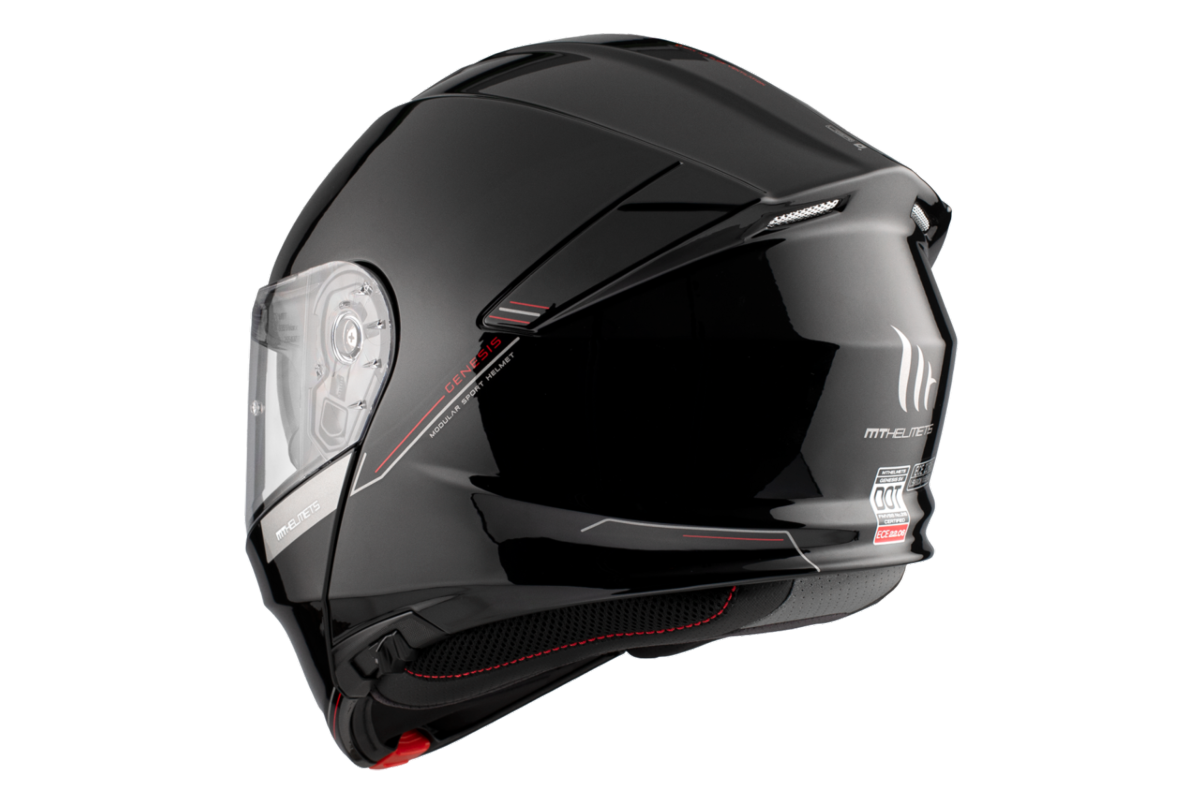 Casco MT GENESIS SV SOLID A1 Modular Negro Brillo 2