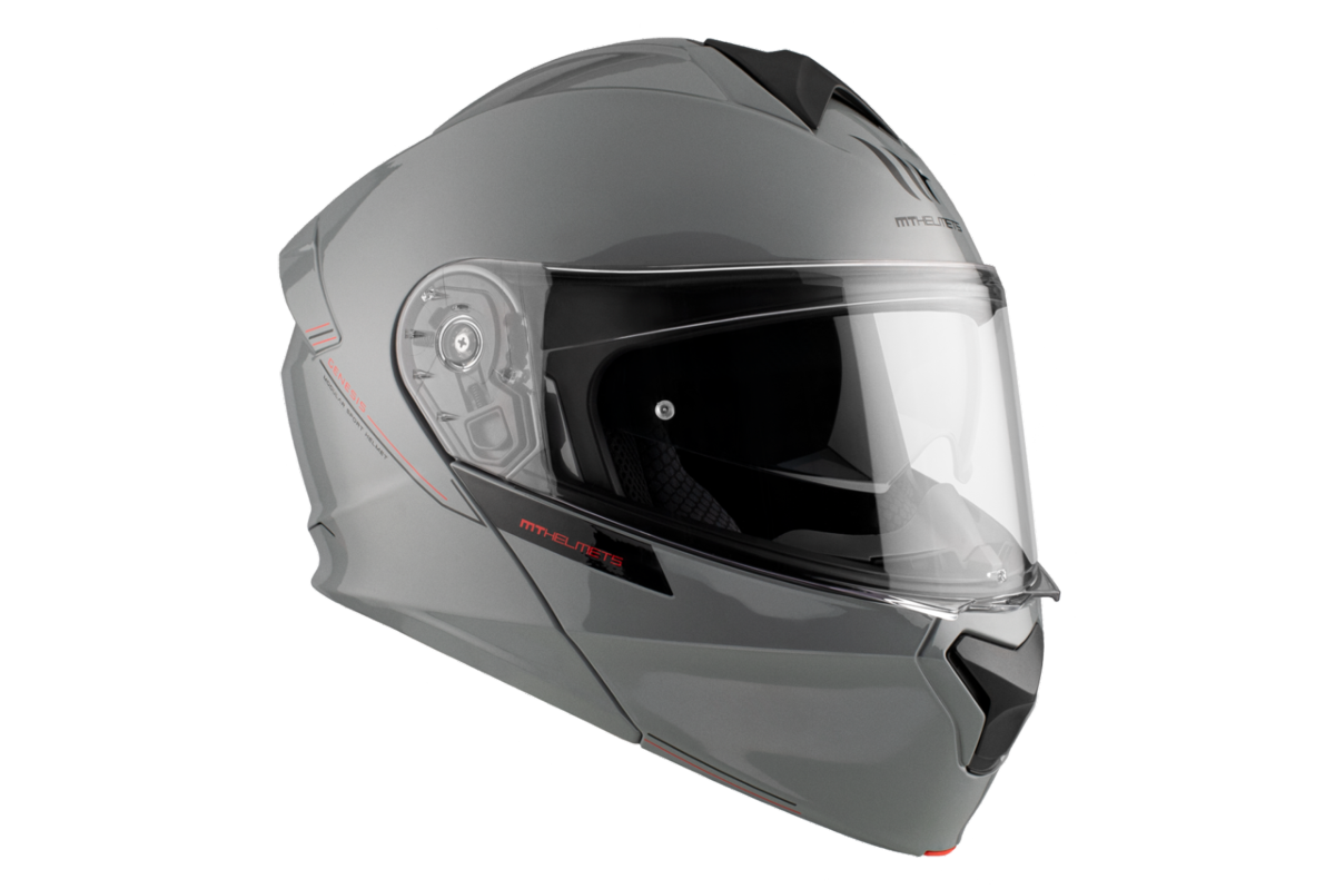 Casco Modular MT GENESIS SV SOLID A12 Gris Brillo 4