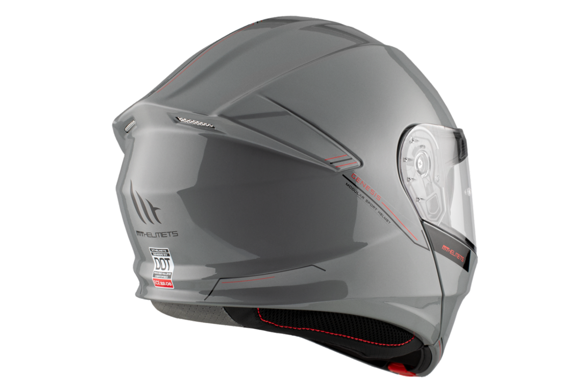 Casco Modular MT GENESIS SV SOLID A12 Gris Brillo 7