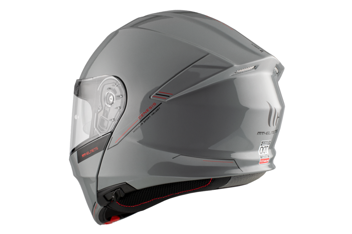 Casco Modular MT GENESIS SV SOLID A12 Gris Brillo 8