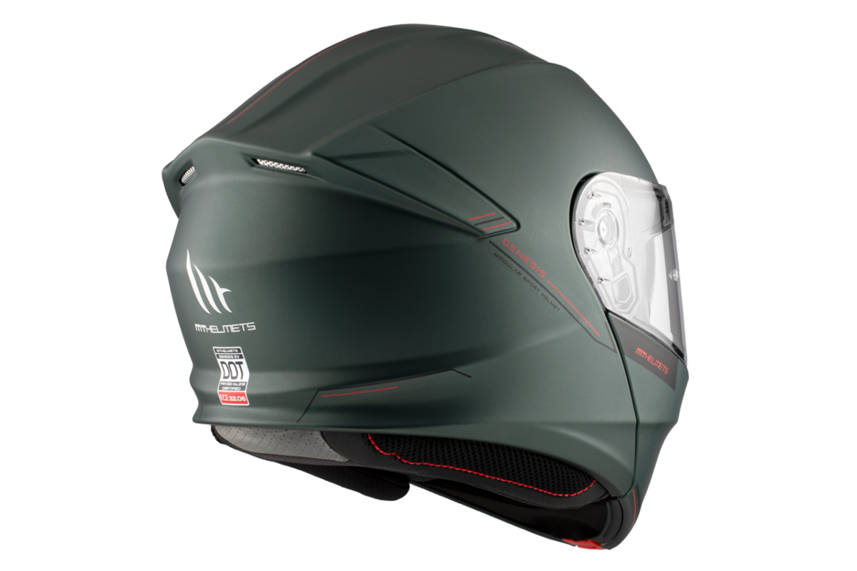 Casco Modular MT GENESIS SV SOLID A6 Verde Mate 2