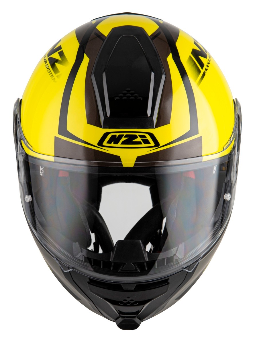 Casco NZI Combi 2 DUO SHOCK Amarillo/Negro 7