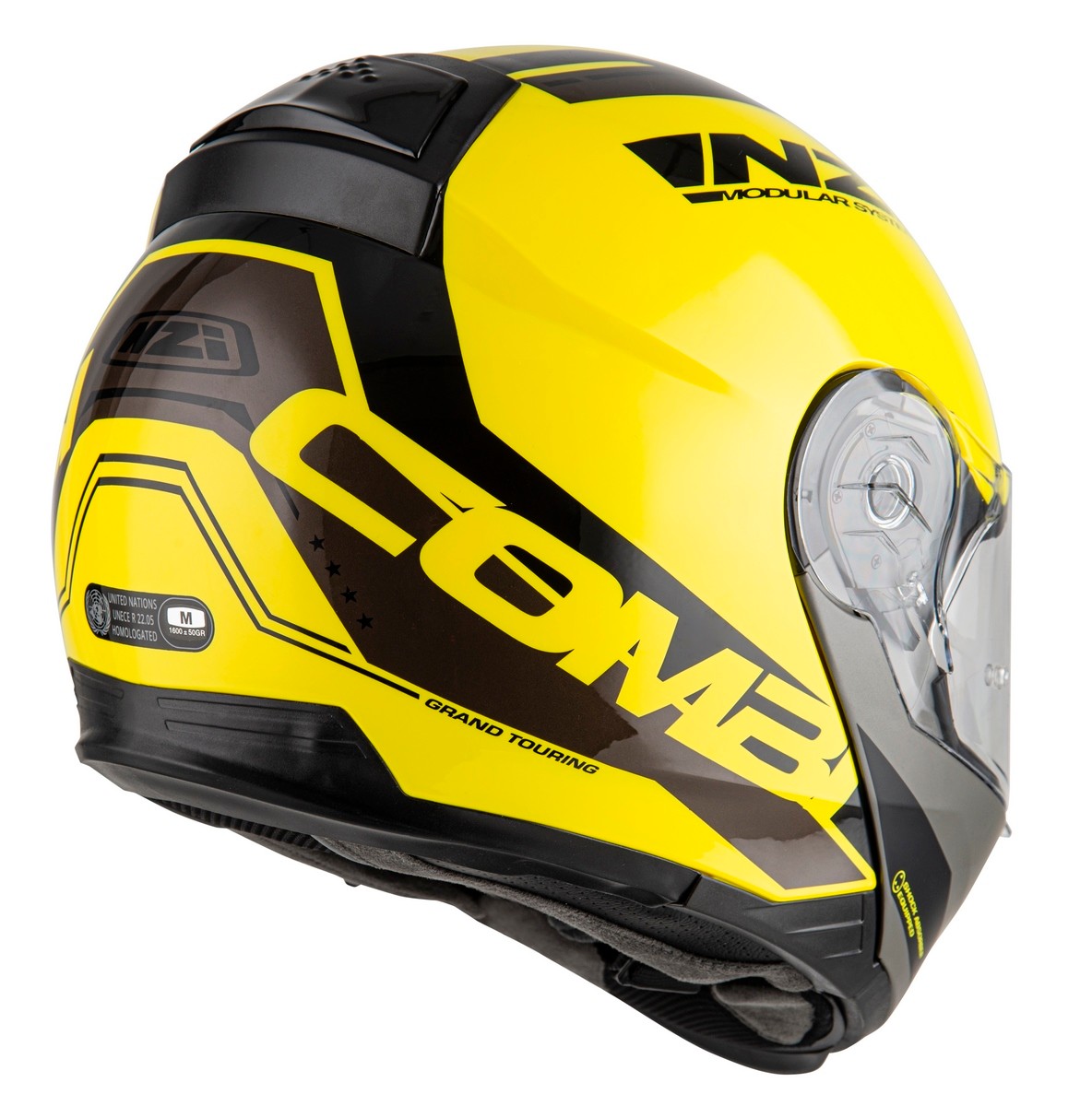 Casco NZI Combi 2 DUO SHOCK Amarillo/Negro 2