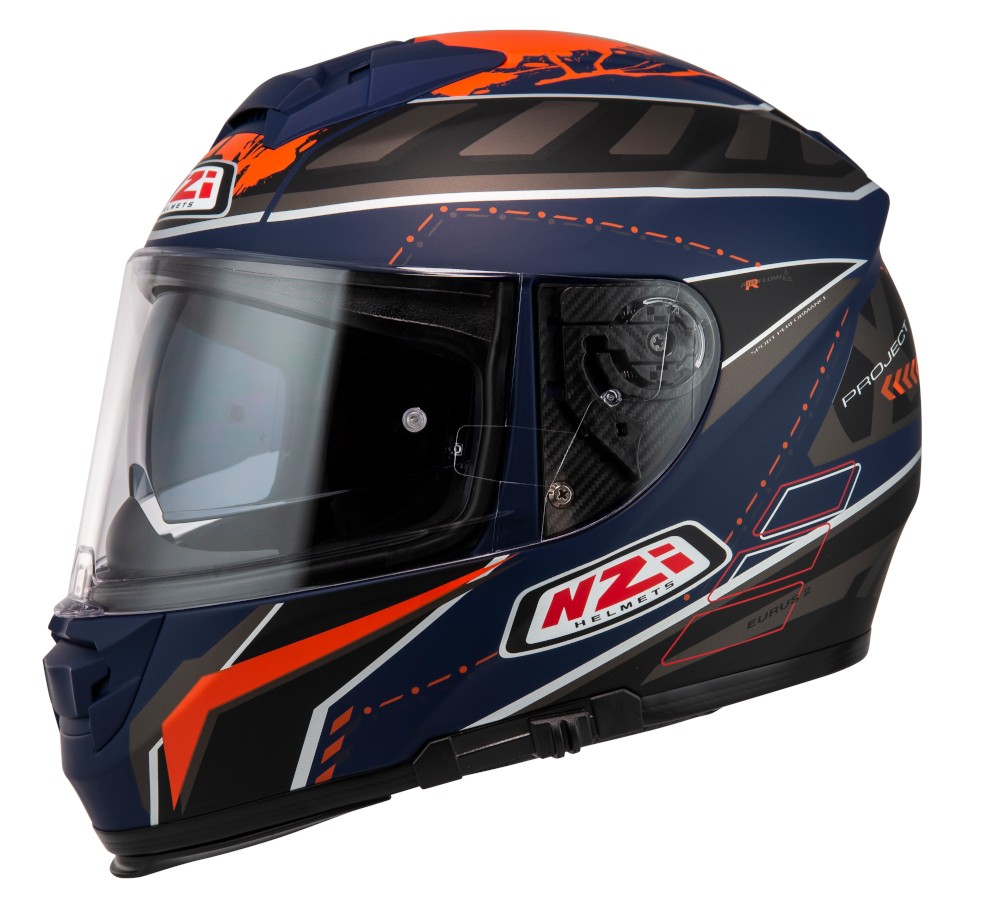 Casco NZI EURUS 2 PROJECT Azul/Antracita/Naranja