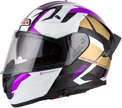 Casco NZI GO RIDER TRIDENT BLACK&PURPLE