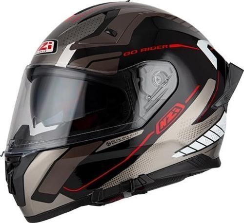 Casco NZI GO RIDER MOTION BLACK&ANTRACITE&WHITE